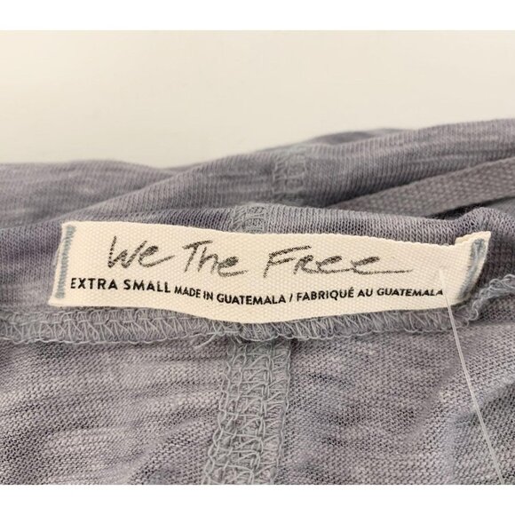NWT Free People Astrid Textured Grey T-Shirt XS - Picture 6 of 8